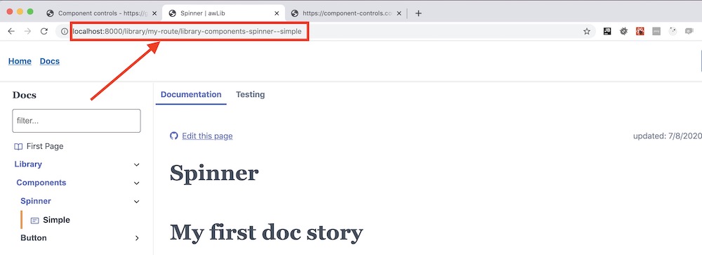custom document route