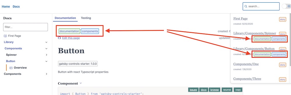 custom document tags